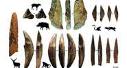 Pedaços de flecha de 48 mil anos - Divulgação