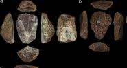 Fotografia de pedras que utilizam tecnologia analisada no estudo, e foram encontradas em local habitado por Neandertais - Divulgação/ Museu Penn