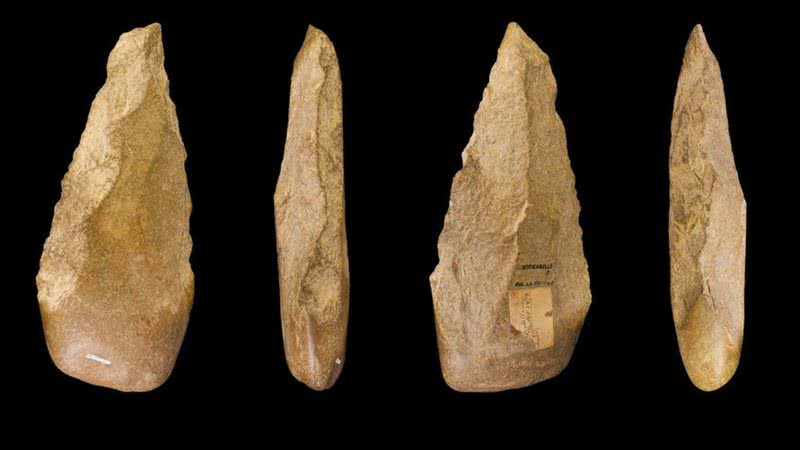 Machados de mão encontrados neste mês de julho - Divulgação / Museu de Toulouse