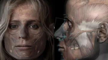 Imagem da reconstrução do rosto de mulher da era medieval em 3D - Divulgação / Universidade de Bradford