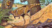 Ilustração da nova espécie de dinossauro brasileiro - Divulgação / Museu Nacional