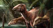 Ilustração da espécie de dinossauro encontrada na Itália - Divulgação/Davide Bonadonna