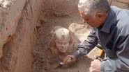 Imagem da descoberta da esfinge realizada no Egito - Divulgação / Ministério de Antiguidades do Egito