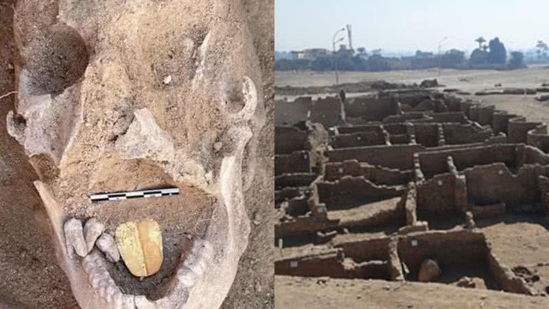 Múmia com 'língua de ouro' e Cidade de Ouro perdida - Divulgação/Ministério do Turismo e Antiguidades do Egito/Facebook/Zahi Hawass
