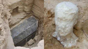 O sarcófago descoberto em Alexandria, no Egito - Divulgação/Ministério de Antiguidades do Egito