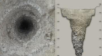Foto e projeção do 'porão' da Idade do Bronze encontrado na Grécia - Divulgação / Ministério Grego de Cultura