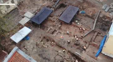 Escavações realizadas em Tartu, Estônia - Divulgação - ERR