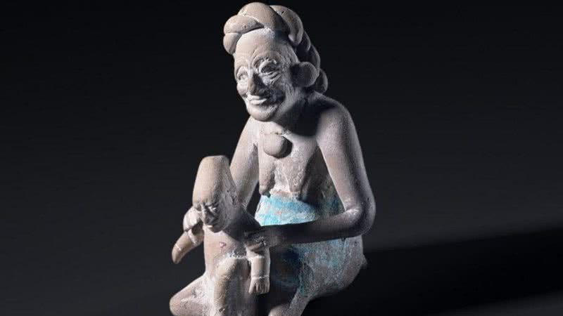 Escultura, encontrada no México, de aproximadamente 1.200 a 1.400 anos - Divulgação/Princetown University Art Museum