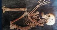 O esqueleto encontrado em Atlit Yam - Wikimedia Commons