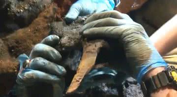 Esqueleto descoberto no naufrágio - Divulgação - CBS Boston