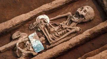 Um dos esqueletos descobertos na expedição - Divulgação / Universidade de Shandong