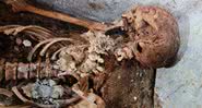 Fotografia do esqueleto encontrado em Pompeia - Divulgação/Facebook/Vídeo/Pompeii - Parco Archeologico