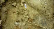 O esqueleto encontrado no sítio arqueológico de Copaca, Chile - Divulgação/Pedro Andrade