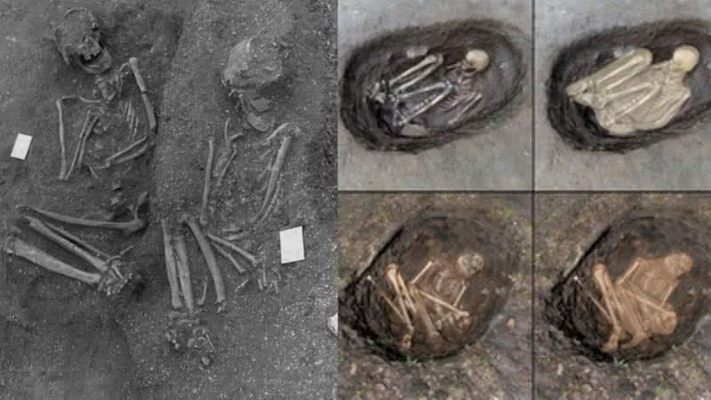 Esqueletos examinados no estudo encontrados no Vale do Sado, Portugal - Divulgação/Rita Peyroteo-Stjerna et.al