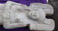 Estátua descoberta no México - Divulgação - Instituto Nacional de Antropologia e História