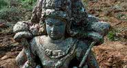 Estátua descoberta na Índia - Divulgação - ANI