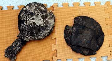 Alguns dos artefatos encontrados em Cultepe, Turquia - Divulgação/DHA