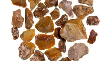 Fotografia de ferramentas de pedra analisadas pelo estudo - Divulgação/ Universidade de Tel Aviv