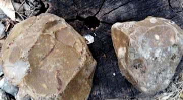 Ferramentas de pedra encontradas na - Divulgação
