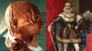 Cabeça mumificada e o rei Henrique IV - Divulgação/Philippe Charlier / Frans Pourbus Filho via Wikimedia Commons