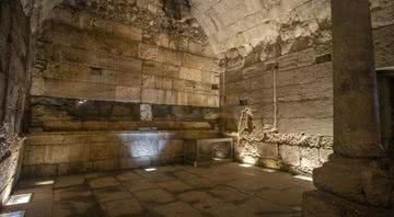 Interior de edifício descoberto em Israel - Divulgação/Autoridade de Antiguidades de Israel