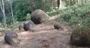 Jarros de pedra encontrados na Índia - Divulgação/BBC/North-Eastern Hill University e Uttam Bathari