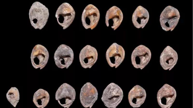 'Joias' encontradas em caverna no Marrocos - Divulgação/El Mehdi Sehasseh et.al/Science Advances
