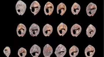 'Joias' encontradas em caverna no Marrocos - Divulgação/El Mehdi Sehasseh et.al/Science Advances
