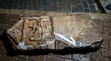 Laje romana encontrada na Turquia - Divulgação - AA Photo
