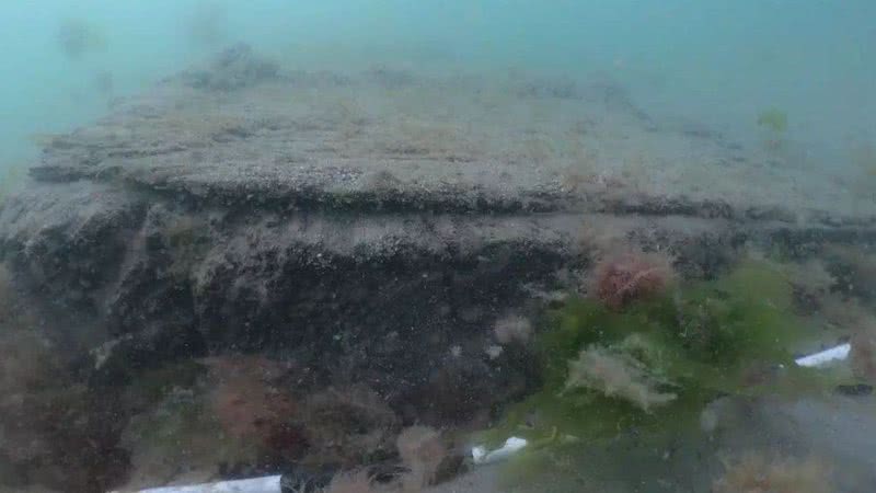 Leme do navio HMS Invincible descoberto - Divulgação/Universidade De Bournemouth