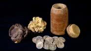 Tesouro encontrado pelos arqueólogos do período do reinado de Antíoco IV - Reprodução/Facebook/IsraelAntiquitiesAuthority