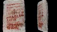 Inscrição contendo maldição encontrada na Galileia - Divulgação/Israel Antiquities Authority