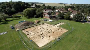 Escavações no mosteiro de Lyminge, na Inglaterra - Divulgação/Lyminge Archeological Project