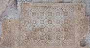O mosaico encontrado em Israel - Divulgação/Assaf Peretz - Autoridade Israelense de Antiguidades