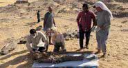 Equipe da missão de escavação com a múmia grega encontrada - Divulgação / Missão Egito-Itália