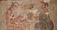 O mural maia descoberto no México - Divulgação/Rogelio Valencia - Proyecto Arqueológico Calakmul.