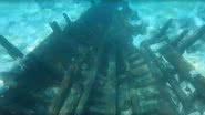 Imagem mostrando o navio descoberto - Divulgação/ Youtube/ WION
