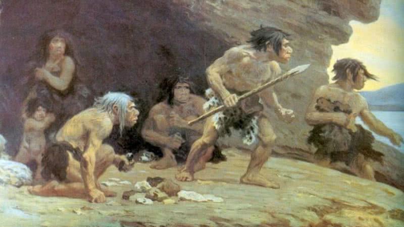 Imagem ilustrativa de neandertais - Wikimedia Commons