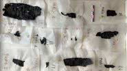 Fotografia do papiro carbonizado - Divulgação/ Michèle Hannoosh