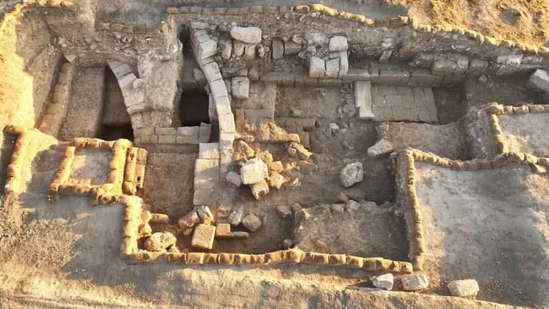 Área investigada em Israel que revelou arena romana - Divulgação / Matthew J. Adams
