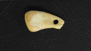 Fotografia do pingente de osso usado por uma mulher do Paleolítico - Divulgação/ Instituto Max Planck