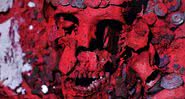 Poeira vermelha que cobria o esqueleto da rainha maia - Divulgação/Instituto Nacional de Antropologia e História do México
