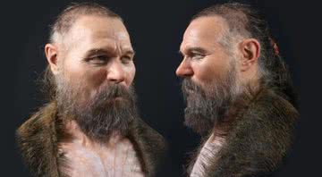 Reconstrução facial do homem da Idade da Pedra - Divulgação - Oscar Nilsson