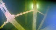 Uma das rodas de pás encontradas no lago Champlain, EUA - Divulgação/Michael MacDonald