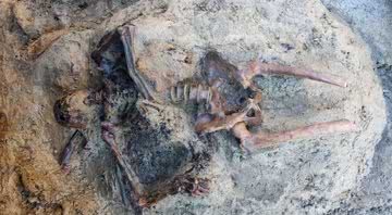 O esqueleto encontrado em Herculano - Divulgação/Parco Archeologico di Ercolano