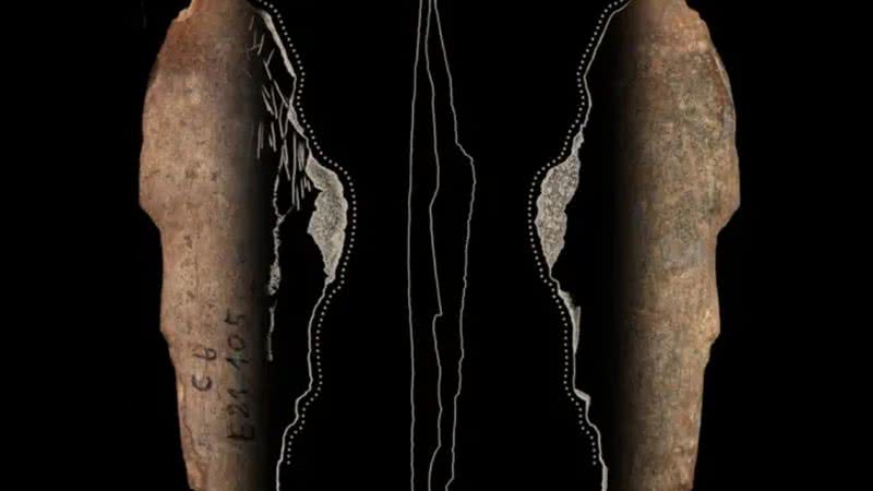 Ferramenta de ossos descoberta na caverna no Marrocos - Divulgação/Jacopo Niccolò Cerasoni