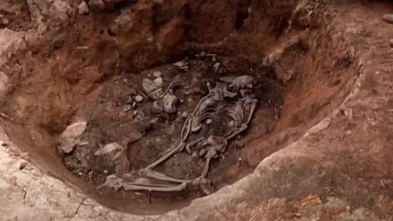 Imagem mostrando a tumba - Divulgação/ Youtube/ Sky News Australia