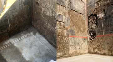 Detalhes das salas encontradas em Pompeia - Pompeii-Parco Archeologico