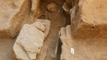 Fotografia mostra a descoberta do sarcófago romano - Government Media Office