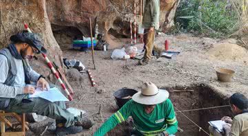 Escavação realizada na 'Toca da Anta' - Divulgação/Instituto do Patrimônio Histórico e Artístico Nacional (Iphan)